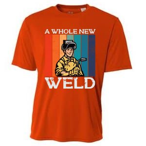 Welder Dad National Welding Month Weld Equipt Welding Gift Cooling Performance Crew T-Shirt