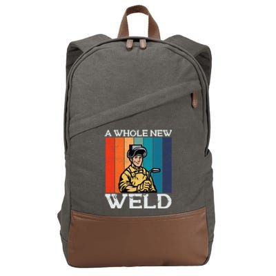 Welder Dad National Welding Month Weld Equipt Welding Gift Cotton Canvas Backpack