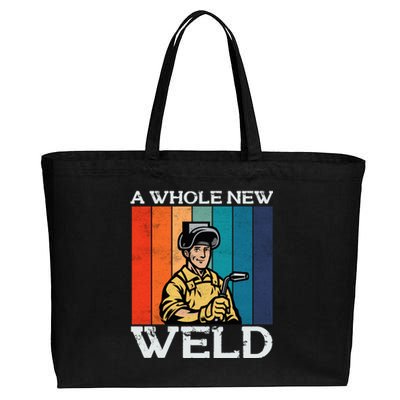 Welder Dad National Welding Month Weld Equipt Welding Gift Cotton Canvas Jumbo Tote