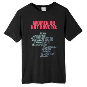 Women Do Not Have To Feminist Tall Fusion ChromaSoft Performance T-Shirt