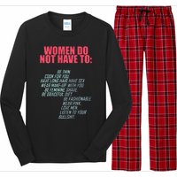 Women Do Not Have To Feminist Long Sleeve Pajama Set