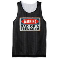 Warning Dad Of A Teenager Funny 13 Years Old Teenage Humor Mesh Reversible Basketball Jersey Tank