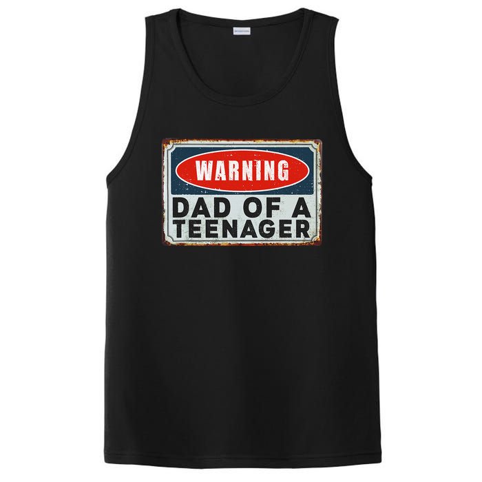 Warning Dad Of A Teenager Funny 13 Years Old Teenage Humor PosiCharge Competitor Tank