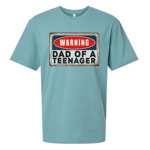 Warning Dad Of A Teenager Funny 13 Years Old Teenage Humor Sueded Cloud Jersey T-Shirt