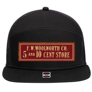 Woolworth Defunct Old Store 7 Panel Mesh Trucker Snapback Hat