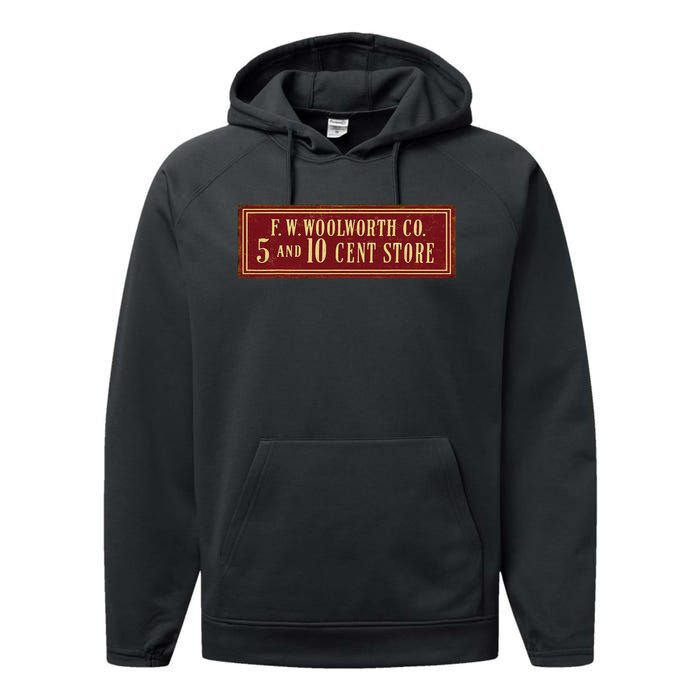 Woolworth Defunct Old Store Performance Fleece Hoodie