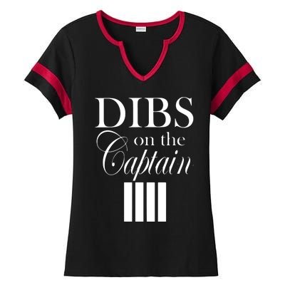 Women Dibs On The Captain Ladies Halftime Notch Neck Tee