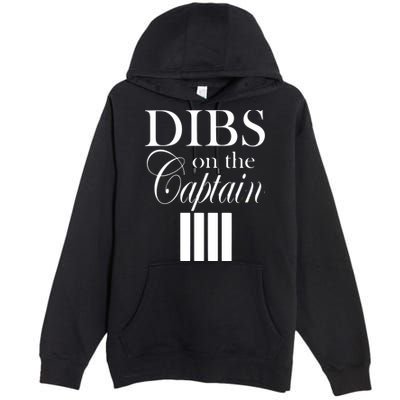 Women Dibs On The Captain Premium Pullover Hoodie