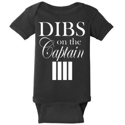 Women Dibs On The Captain Baby Bodysuit