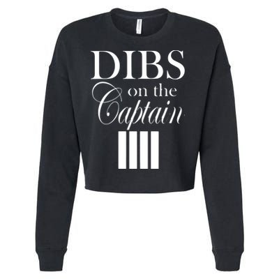 Women Dibs On The Captain Cropped Pullover Crew