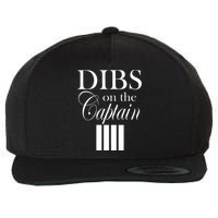 Women Dibs On The Captain Wool Snapback Cap