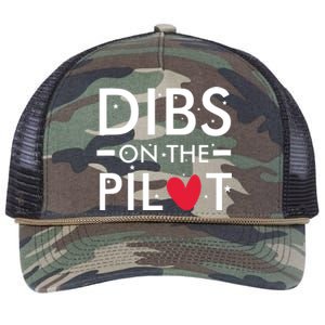 Womens Dibs On The Pilot Retro Rope Trucker Hat Cap