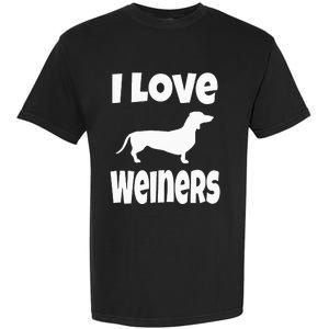 Weiner Dog Owner Lover Mom Dad I Love Weiners Garment-Dyed Heavyweight T-Shirt