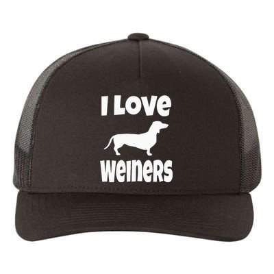 Weiner Dog Owner Lover Mom Dad I Love Weiners Yupoong Adult 5-Panel Trucker Hat