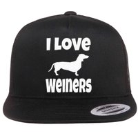 Weiner Dog Owner Lover Mom Dad I Love Weiners Flat Bill Trucker Hat