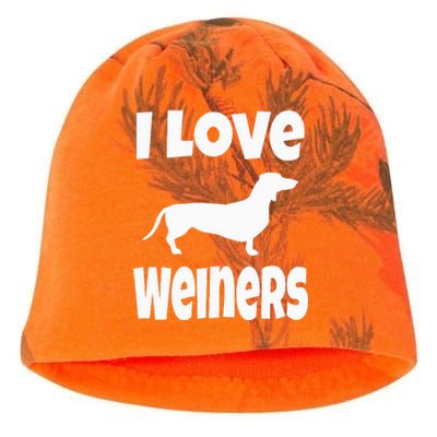 Weiner Dog Owner Lover Mom Dad I Love Weiners Kati - Camo Knit Beanie