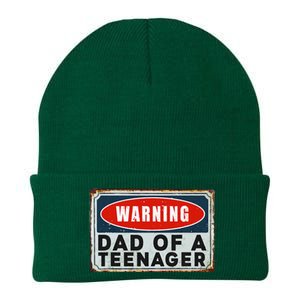 Warning Dad Of A Nager Funny 13 Years Old Nage Humor Knit Cap Winter Beanie