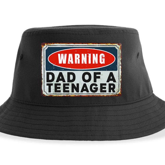 Warning Dad Of A Nager Funny 13 Years Old Nage Humor Sustainable Bucket Hat