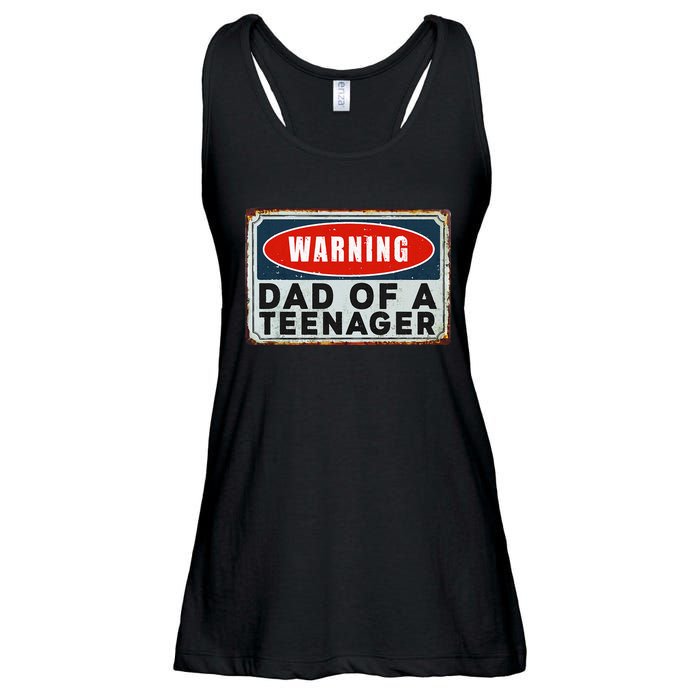 Warning Dad Of A Nager Funny 13 Years Old Nage Humor Ladies Essential Flowy Tank