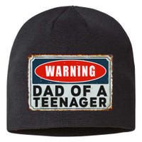 Warning Dad Of A Nager Funny 13 Years Old Nage Humor Sustainable Beanie