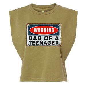 Warning Dad Of A Nager Funny 13 Years Old Nage Humor Garment-Dyed Women's Muscle Tee