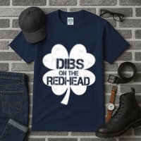 Wo Dibs On The Redhead Shamrock For Funny St Patricks Day Tall T-Shirt