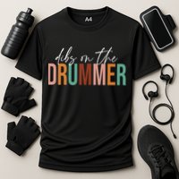 Wife Dibs On The Drummer Funny Drummer  Cooling Performance Crew T-Shirt