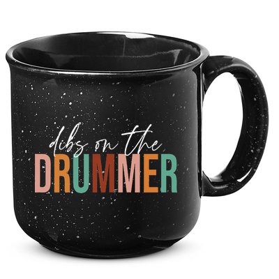 Wife Dibs On The Drummer Funny Drummer  15oz Campfire Ceramic Mug