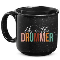Wife Dibs On The Drummer Funny Drummer  15oz Campfire Ceramic Mug