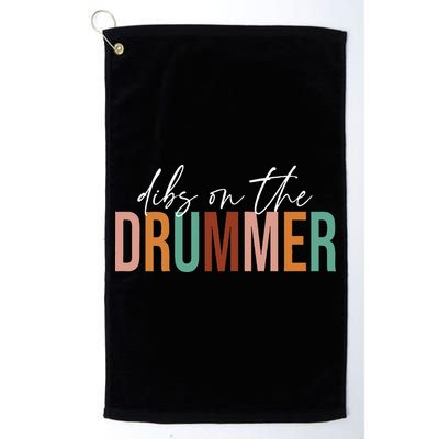 Wife Dibs On The Drummer Funny Drummer  Golf Towel