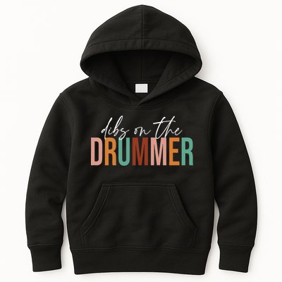 Wife Dibs On The Drummer Funny Drummer  Kids Hoodie