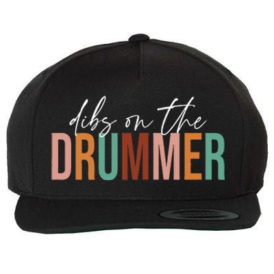 Wife Dibs On The Drummer Funny Drummer  Wool Snapback Cap