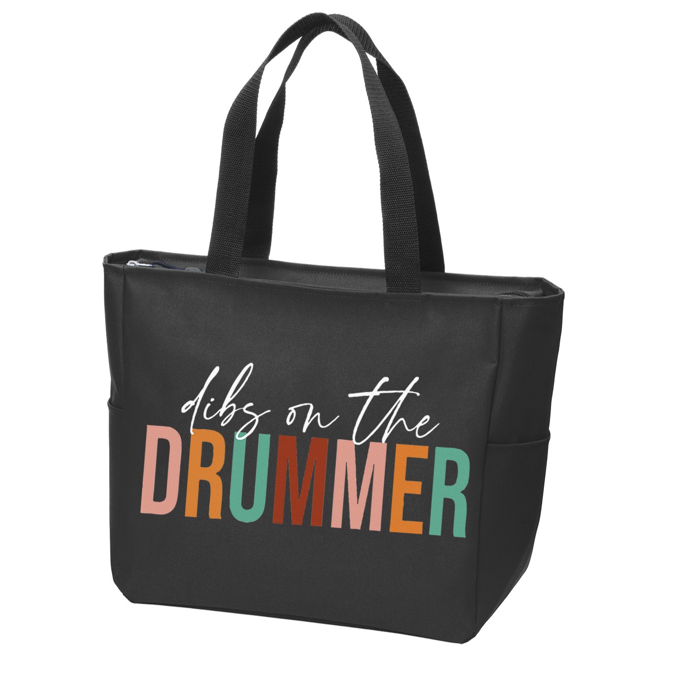 Wife Dibs On The Drummer Funny Drummer  Zip Tote Bag
