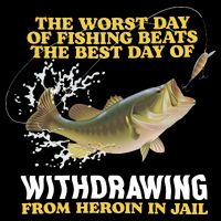 Worst Day Of Fishing Beats The Best Day Of From Heroin In Jail 7-Panel Snapback Hat