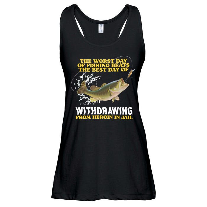 Worst Day Of Fishing Beats The Best Day Of From Heroin In Jail Ladies Essential Flowy Tank