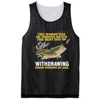Worst Day Of Fishing Beats The Best Day Of From Heroin In Jail Mesh Reversible Basketball Jersey Tank