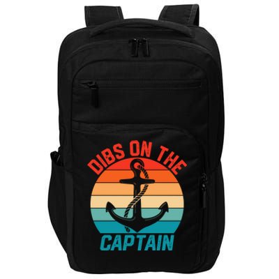 Wife Dibs On The Captain Funny Captain Wife Retro Great Gift Impact Tech Backpack