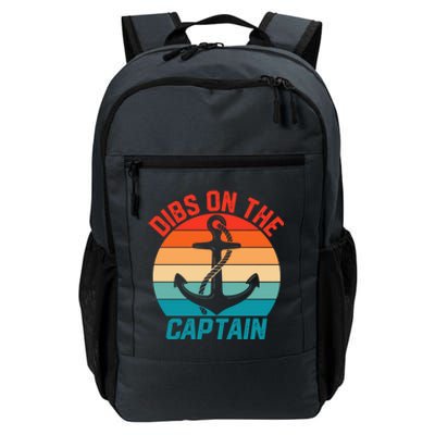 Wife Dibs On The Captain Funny Captain Wife Retro Great Gift Daily Commute Backpack