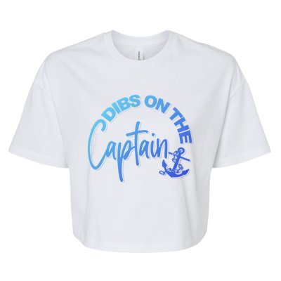 Wife Dibs On The Captain Gift Bella+Canvas Jersey Crop Tee