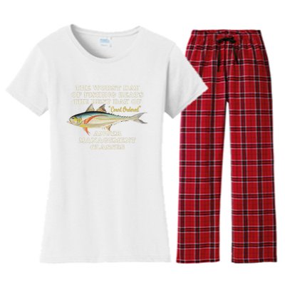 Worst Day Of Fishing Beats The Best Day Of Court Ordered Anger Management Women's Flannel Pajama Set