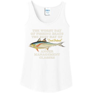 Worst Day Of Fishing Beats The Best Day Of Court Ordered Anger Management Ladies Essential Tank