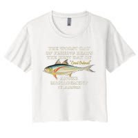 Worst Day Of Fishing Beats The Best Day Of Court Ordered Anger Management Women's Crop Top Tee