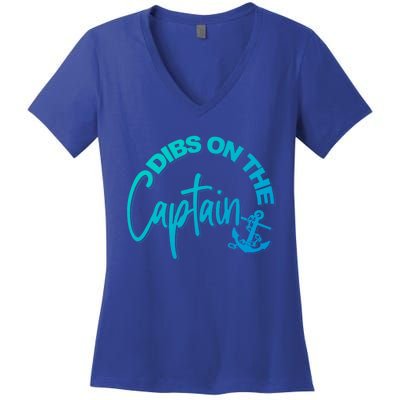 Wife Dibs On The Captain Gift Women's V-Neck T-Shirt