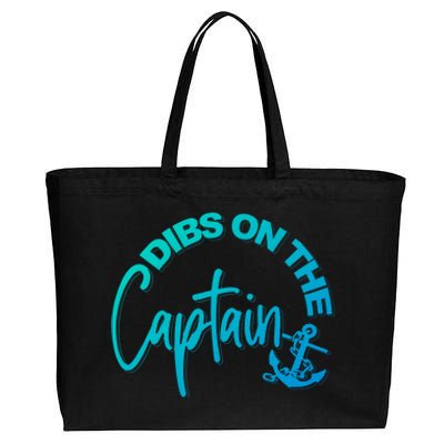 Wife Dibs On The Captain Gift Cotton Canvas Jumbo Tote