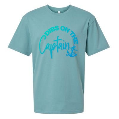 Wife Dibs On The Captain Gift Sueded Cloud Jersey T-Shirt