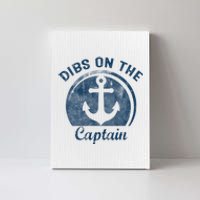 Womens Dibs On The Captain Funny Boating Captain Wife Canvas