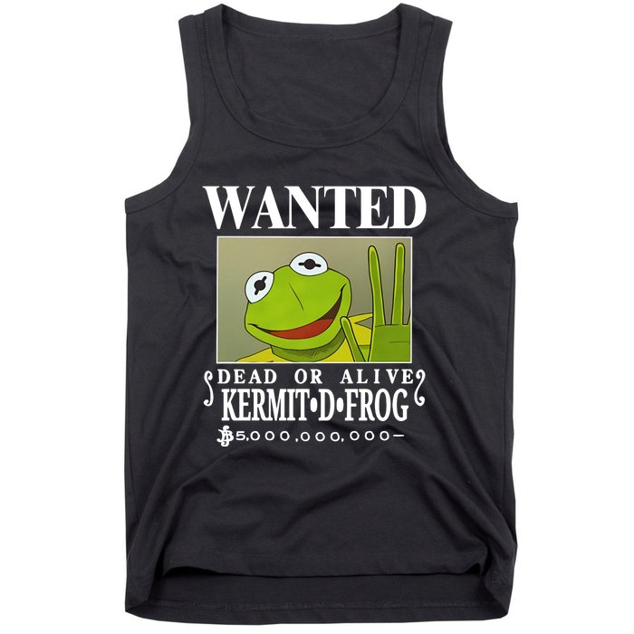 Wanted Dead Or Alive Kermit D. Frog Tank Top