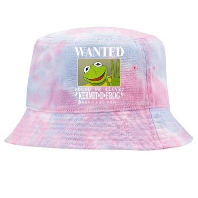 Wanted Dead Or Alive Kermit D. Frog Tie-Dyed Bucket Hat