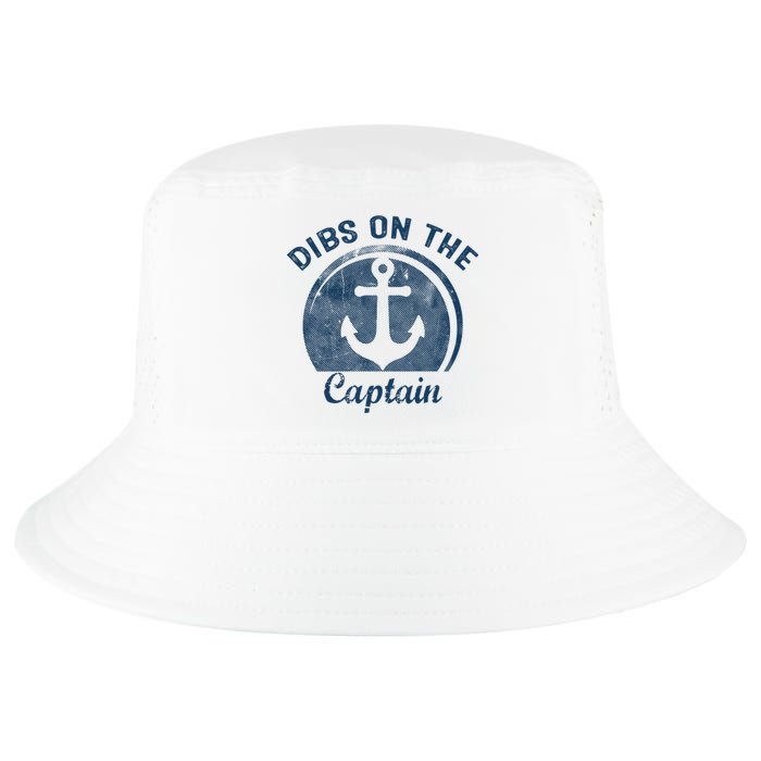 Womens Dibs On The Captain Funny Boating Captain Wife Cool Comfort Performance Bucket Hat