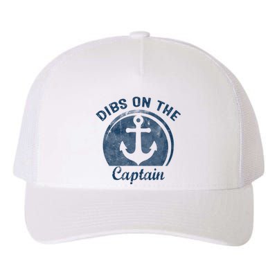 Womens Dibs On The Captain Funny Boating Captain Wife Yupoong Adult 5-Panel Trucker Hat